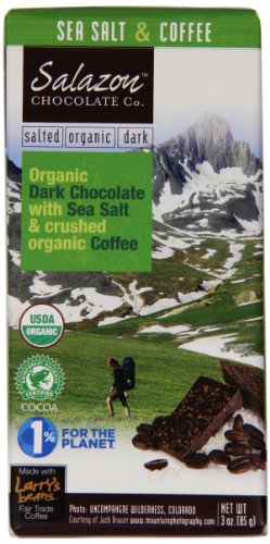 Salazon Chocolate Organic Dark Chocolate With Sea Salt and Organic Crushed Organic Coffee, 3 Ounce (Pack of 12) logo