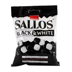 Sallos Black and White Licorice 135g Licorice Bits By Villosa logo