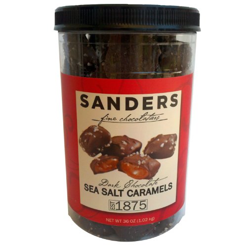 Sanders Dark Chocolate Sea Salt Caramels – 36 Ounce Each Container – (super Value 2 Pack) logo