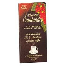 Santander 70 Percent Espresso Coffee Cocoa Chocolate Bar, 2.5 Ounce — 10 Per Case. logo