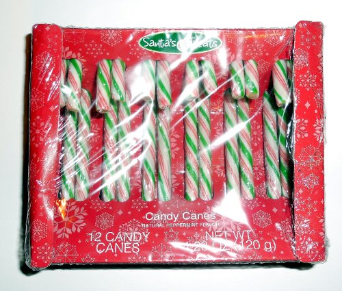 Santas Treats 12 Peppermint Candy Canes 4.23 Oz logo