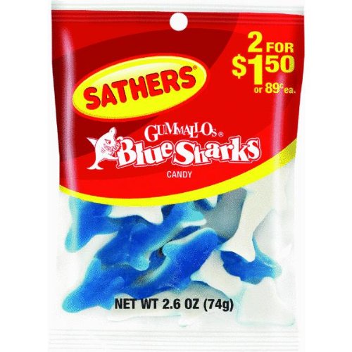 Sathers Gummallow Shrk 2$1.50 logo