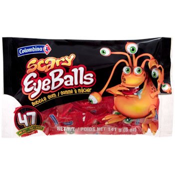 Scary Eyeballs Bubble Gum Halloween Candy (47 Pieces) logo