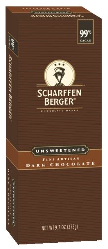 Scharffen Berger Baking Bar, Unsweetened Dark Chocolate (99% Cacao), 9.7 ounce Packages (Pack of 2) logo