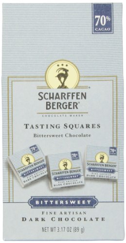 Scharffen Berger Tasting Squares, Bittersweet Dark Chocolate (70% Cacao), 3.17 ounce (Pack of 4) logo