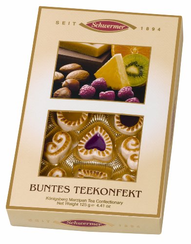 Schwermer Marzipan Teekonfekt Assortment With Variety Of Fillings logo