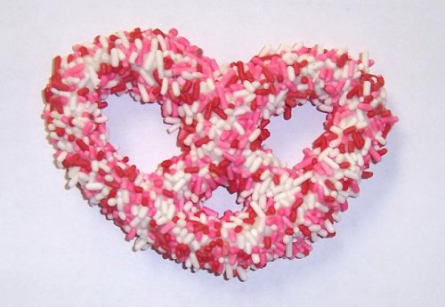 Scott’s Cakes 1 Lb. Chocolate Covered Pretzels With Valentine’s Day Sprinkles In A Decorative Small Tin logo