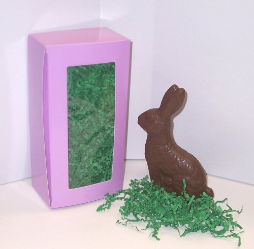 Scott’s Cakes 7 1/2 1 Pound Milk Chocolate Solid Easter Bunny In A Lavender Box logo