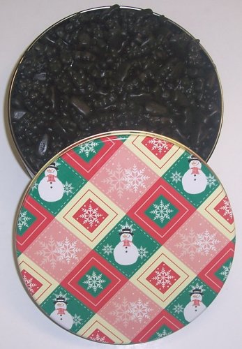 Scott’s Cakes Black Licorice Gummie Bears In A Snowman Tin logo