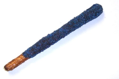 Scott’s Cakes Chocolate Covered Pretzel Rod With Blue and Purple Sugar logo