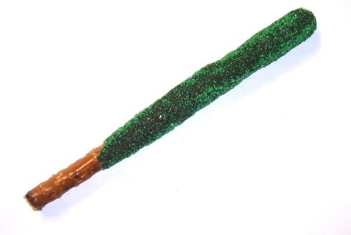 Scott’s Cakes Chocolate Covered Pretzel Rod With Green Sugar logo