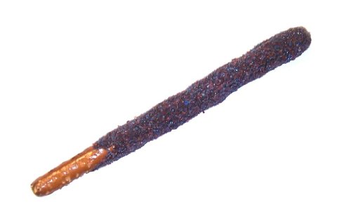 Scott’s Cakes Chocolate Covered Pretzel Rod With Red and Blue Sugar logo