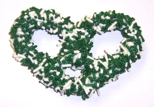 Scott’s Cakes Chocolate Covered Pretzels With St. Patrick’s Day Sprinkles In A Decorative Large Tin logo