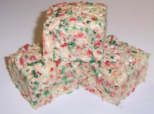 Scott’s Cakes Rice Krispie Treats With Christmas Jimmies In A Decorative Pail logo