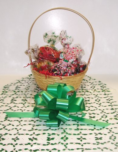 Scott’s Cakes Small Candy Lovers Christmas Basket With Handle Holly Wrapping logo