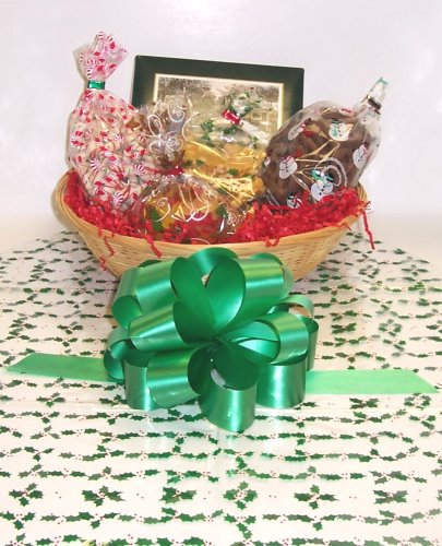 Scott’s Cakes Small Christmas Surprise Christmas Basket No Handle Holly Wrapping logo