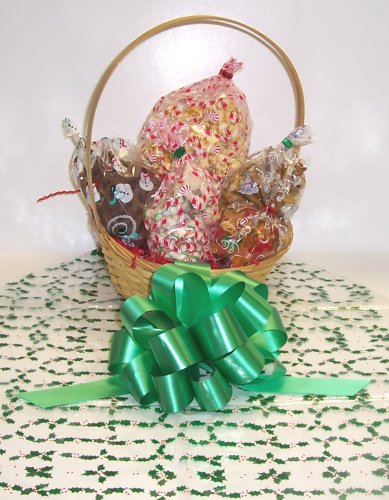 Scott’s Cakes Small Frosty’s Festive Christmas Basket With Handle Holly Wrapping logo