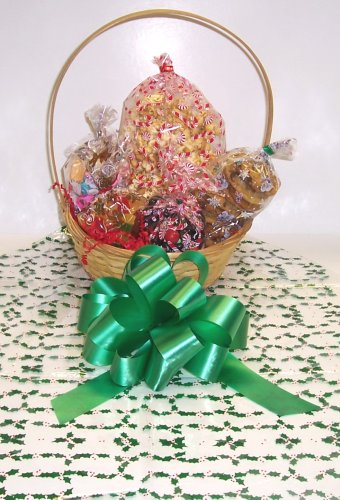 Scott’s Cakes Small Warm Wishes Christmas Basket With Handle Holly Wrapping logo