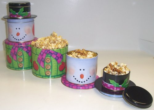 Scott’s Cakes Snowy The Christmas Snowman’s 3 Compartment Carmel Corn Surprise logo