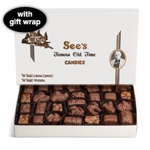 See’s Candies 1 Lb. Milk Chocolate Nuts & Chews logo