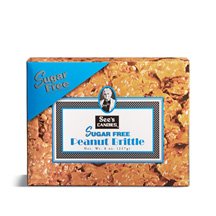 See’s Candies 8 Oz. Sugar Free Peanut Brittle logo