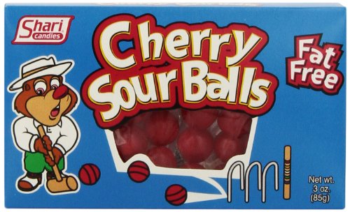 Shari Cherry Sour Balls, 3 ounce Boxes (Pack of 30) logo