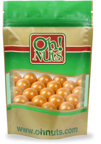 Shimmer Gold Pearl 1 Inch Gumballs 1 Pound Bag – Oh! Nuts logo