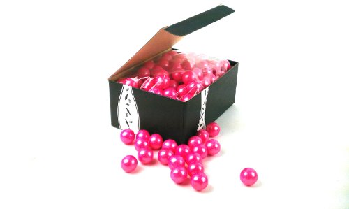 Shimmer Pearlescent Bright Pink 1 Inch Gumballs, 1lb Bag In A Gift Box logo