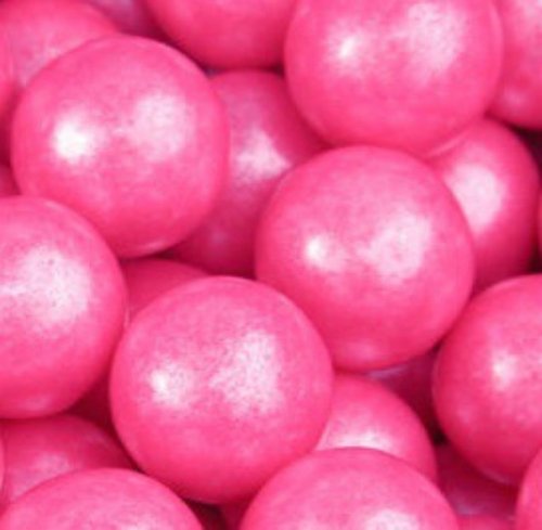 Shimmer Pearlescent Bright Pink 1 Inch Gumballs 5lb Bag logo
