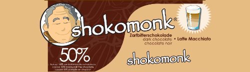 Shokomonk Dark Chocolate 50%, Latte Macchiato, 15 Count (Pack of 15) logo