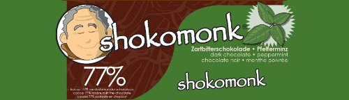 Shokomonk Extra Dark 77%, Peppermint, 15 Count (Pack of 15) logo