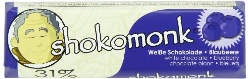 Shokomonk White Chocolate 31% Cocoa, Blueberry, 15 Count (Pack of 15) logo