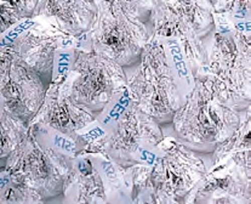 Silver Hershey’s Kisses Milk Chocolate Candy 5lb Bag logo