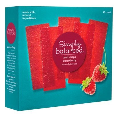 Simply Balanced Organic Strawberry Fruit Strips 25ct logo