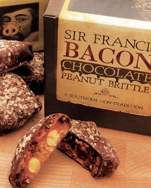 Sir Francis Bacon Milk Chocolate Peanut Brittle (3oz Box) logo