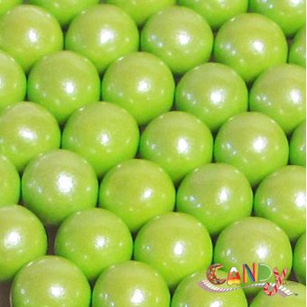 Sixlets Shimmer Lime Green Balls: 10 Lbs logo