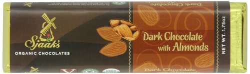 Sjaak’s Organic Dark Chocolate Bar With Almonds, 1.6 Ounce (Pack of 18) logo