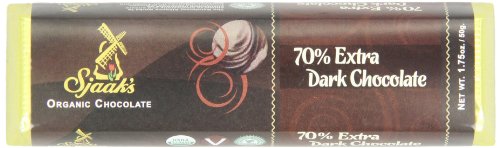 Sjaak’s Organic Extra Dark Chocolate Bar 70% Cacao, 1.75 Ounce (Pack of 18) logo