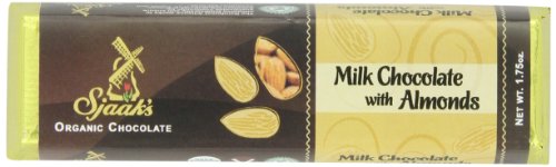 Sjaak’s Organic Milk Chocolate Bar With Almonds, 1.6 Ounce (Pack of 18) logo