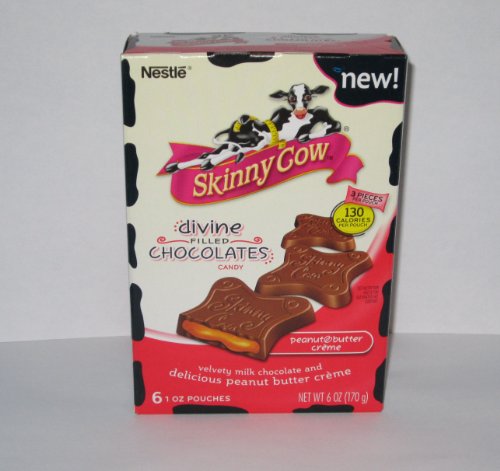 Skinny Cow Divine Filled Chocolates Candy Peanut Butter Creme (1 Box/6 Servings) logo