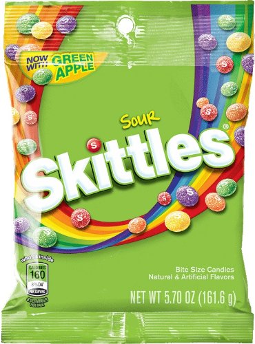 Skittles Candy, Sours, 5.7 Ounce (Pack of 12) logo