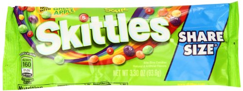 Skittles Sour Candy, 3.3 Ounce (Pack of 24) logo