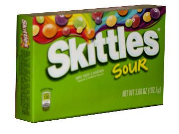 Skittles Sours (1) Box Bite Size Candies logo