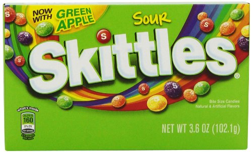 Skittles Sours Theater Box, 3.60 Ounce (Pack of 12) logo