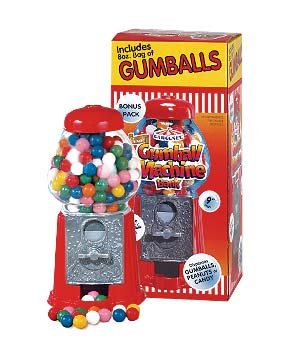 Small Gumball Machine Bank With Gumballs logo