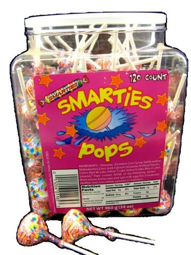 Smarties Pops 120 Piece Jar logo