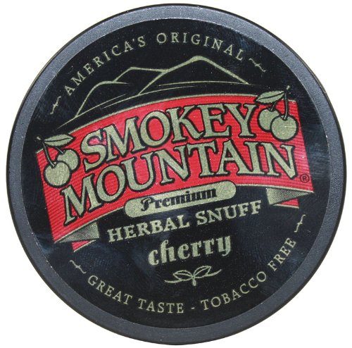 Smokey Mountain Premium Herbal Snuff Cherry 1.0oz Canister (5 Pack) Tobacco Free logo