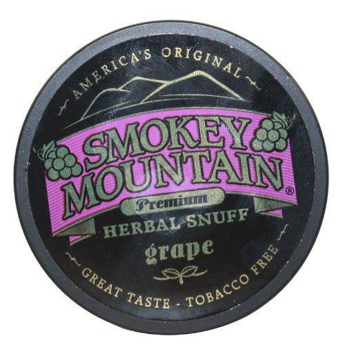 Smokey Mountain Premium Herbal Snuff Grape 1.0oz Canister (5 Pack) Tobacco Free logo