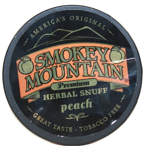 Smokey Mountain Premium Herbal Snuff Peach 1.0oz Canister (5 Pack) Tobacco Free logo