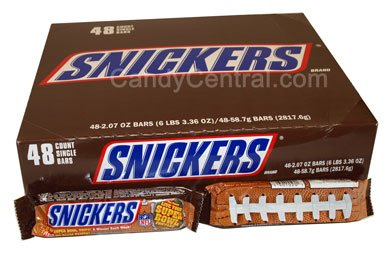 Snickers Candy Bar, 2.07 ounce Bars 48 Ct. logo